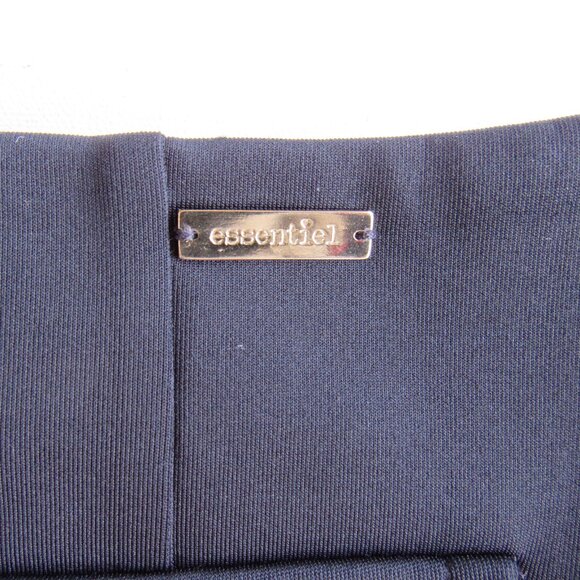 essentiel by Michelle Belau Womens Classic Navy Blue Mini Pencil Skirt Size L - Picture 3 of 9